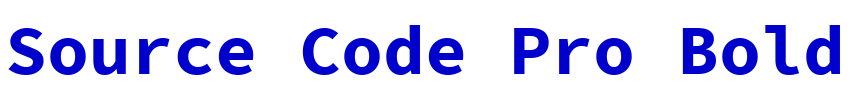 Source Code Pro Bold 字体